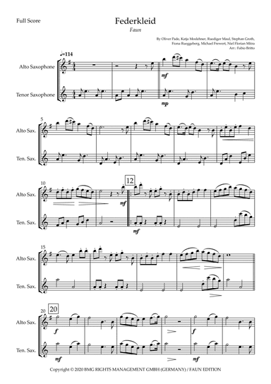 Federkleid (arr. Fabio Britto)