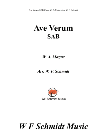 Ave Verum (arr. W. F. Schmidt)
