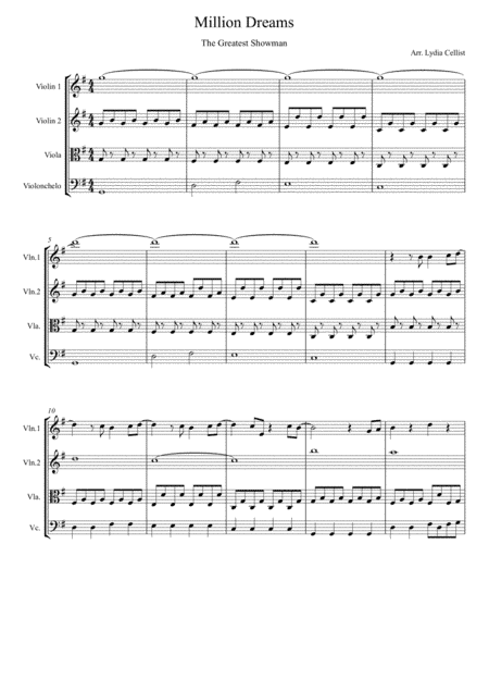 A Million Dreams (arr. Lydia Alonso)
