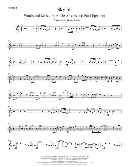Skyfall (arr. Kevin Busse)