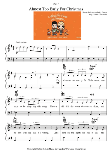 Too Early For Christmas (arr. Volker Coutandin)