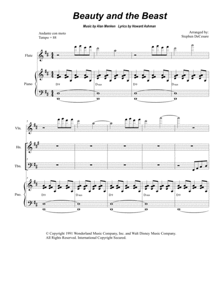 Beauty And The Beast (arr. Stephen DeCesare)