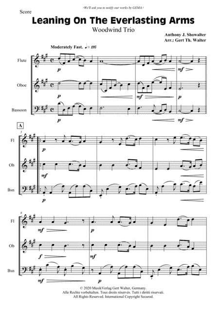 Leaning On The Everlasting Arms (arr. Gert Th. Walter)