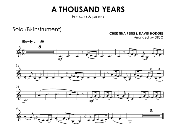 A Thousand Years Part 2 (arr. Dico)