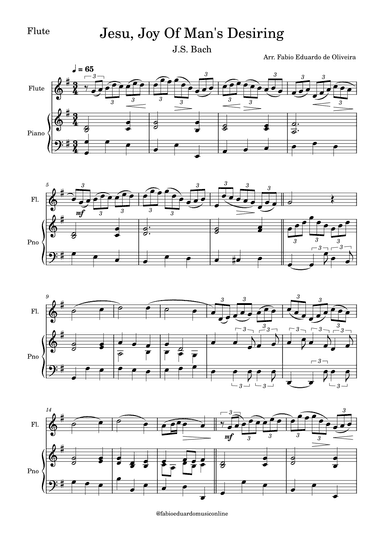 Jesu, Joy Of Men's Desiring (Bach) (arr. Fabio Eduardo de Oliveira)