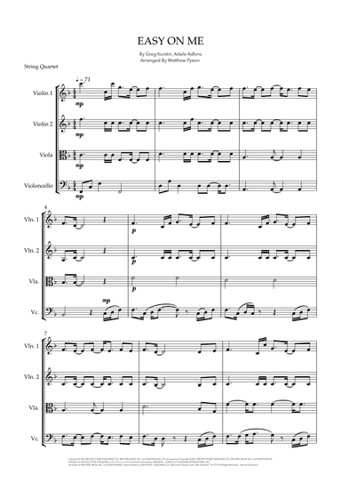 Easy On Me (arr. Matthew pyeon)
