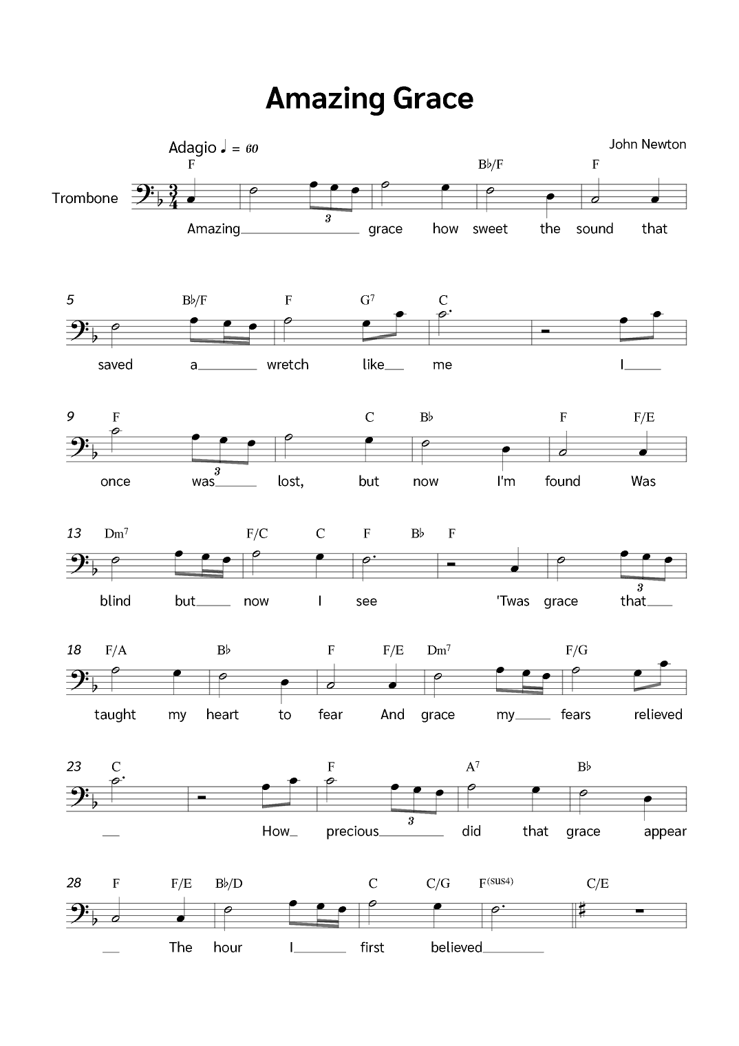 Amazing Grace (arr. Jackson Spindler)