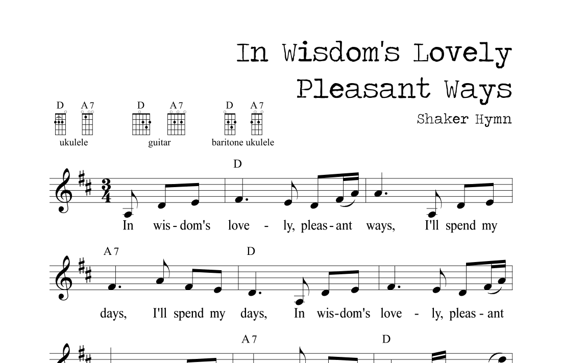 In Wisdom's Lovely Pleasant Ways (Shaker Hymn) (arr. M. Ryan Taylor)
