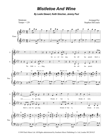 Mistletoe And Wine (arr. Stephen DeCesare)