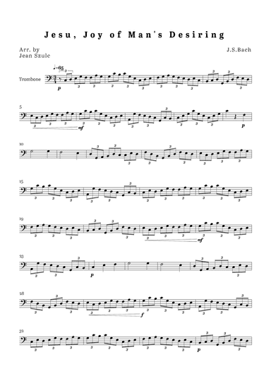 Jesu, Joy of Man's Desiring (arr. Jean Szulc)