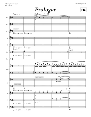 Beauty And The Beast Prologue - Score Only (arr. Cal Rustad)