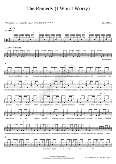 The Remedy (i Won't Worry) (arr. COPYDRUM)