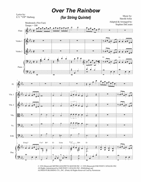 Over The Rainbow (from The Wizard Of Oz) (arr. Stephen DeCesare)