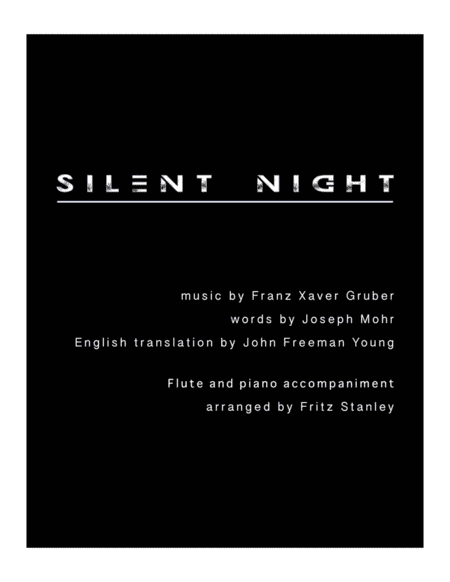 Silent Night - Flute & Piano Accompaniment (arr. Fritz Stanley)