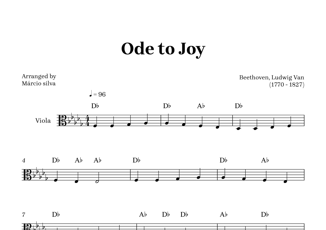 Ode to Joy (arr. Márcio Silva)