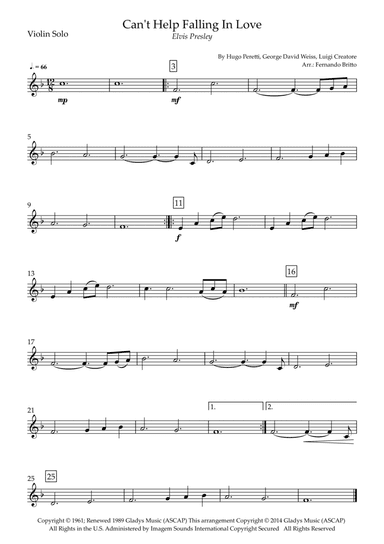Can't Help Falling In Love (arr. Fernando Britto)