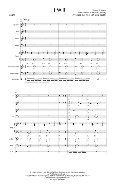 I Will (arr. Paul van Gorp)