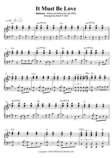 It Must Be Love (arr. Kevin P. Holt)
