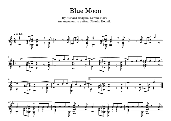 Blue Moon (arr. Claudio Hodnik)