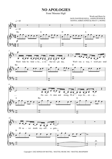 No Apologies (arr. SCMusic)