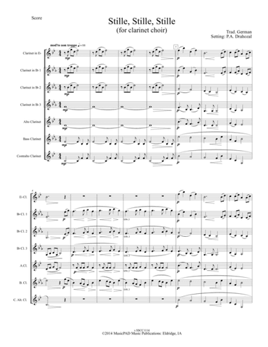 Stille, Stille, Stille (Still, Still, Still) -Traditional German Christmas Carol (set for clarinet c (arr. Peter A. Drahozal)