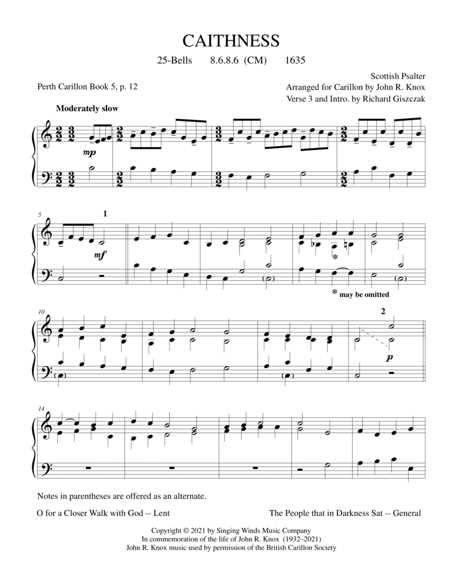 25B. CAITHNESS (arr. John R. Knox & Richard Giszczak)