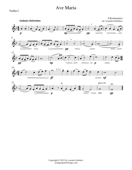 Ave Maria (arr. Lorento Golofeev)