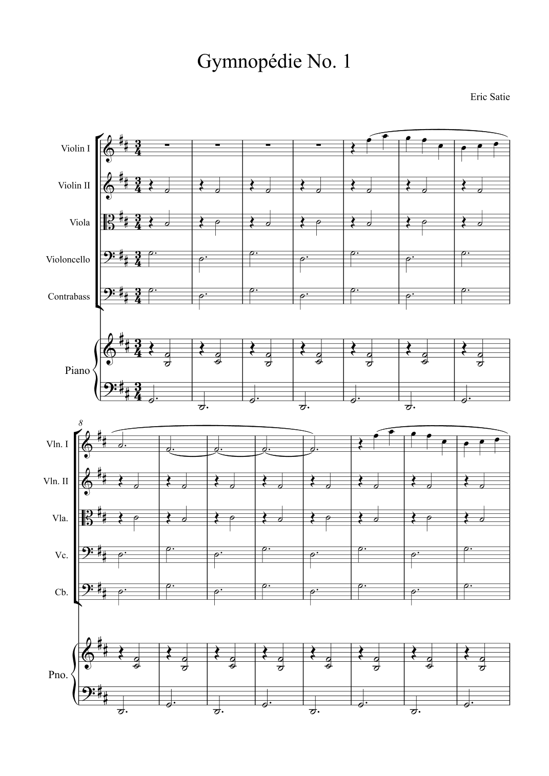 Gymnopédie No. 1 (arr. Alex Nunes Rodrigues)