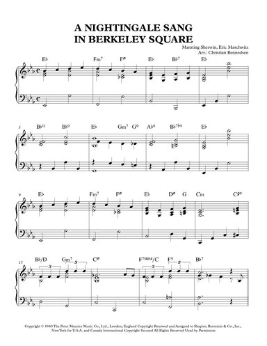 A Nightingale Sang In Berkeley Square (arr. Christian Bennedsen)