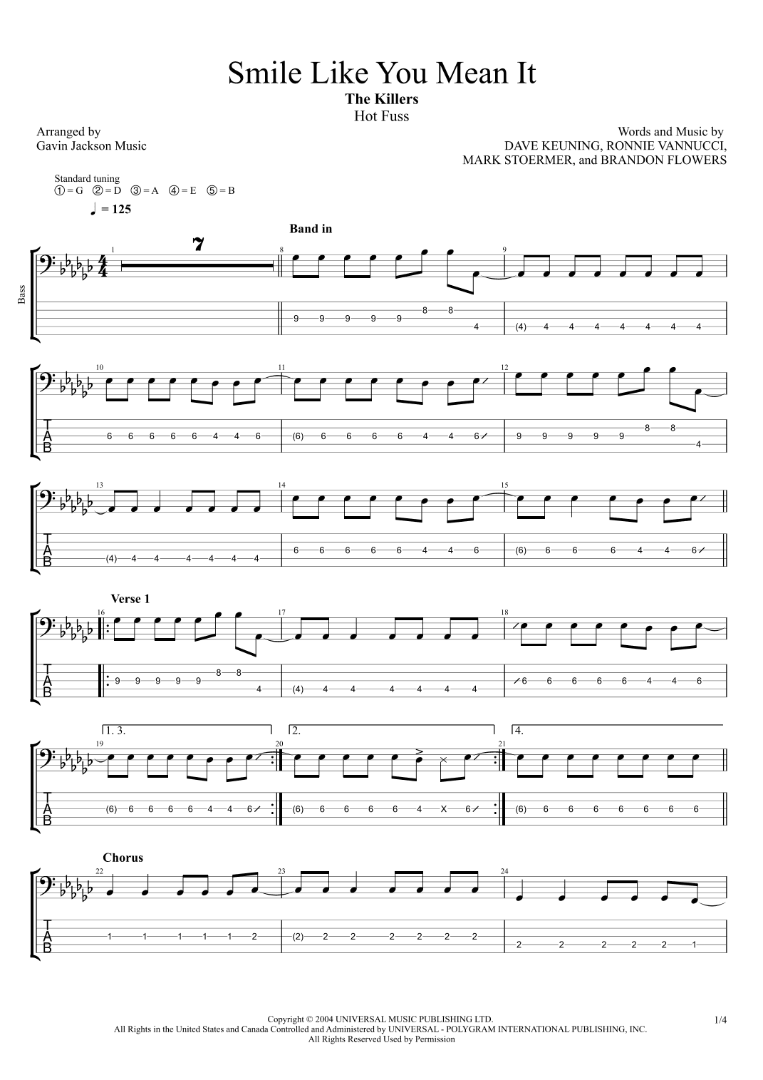 Smile Like You Mean It (arr. Gavin Jackson Music)