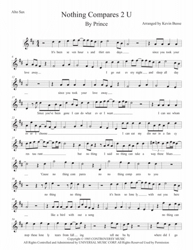 Nothing Compares 2 U (arr. Kevin Busse)