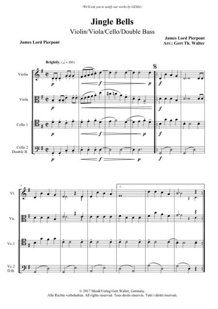 Jingle Bells (arr. Gert Th. Walter)
