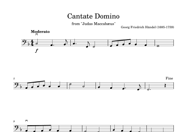 Cantate Domino in F (arr. Diego Marques)