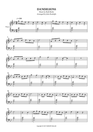 Dandelions (arr. John Rudolph)