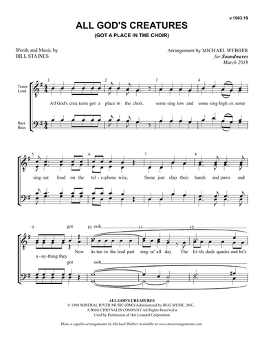 A Place In The Choir (arr. Michael Webber)