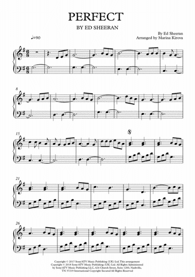 Perfect (arr. Arranged by Marina Kirova)