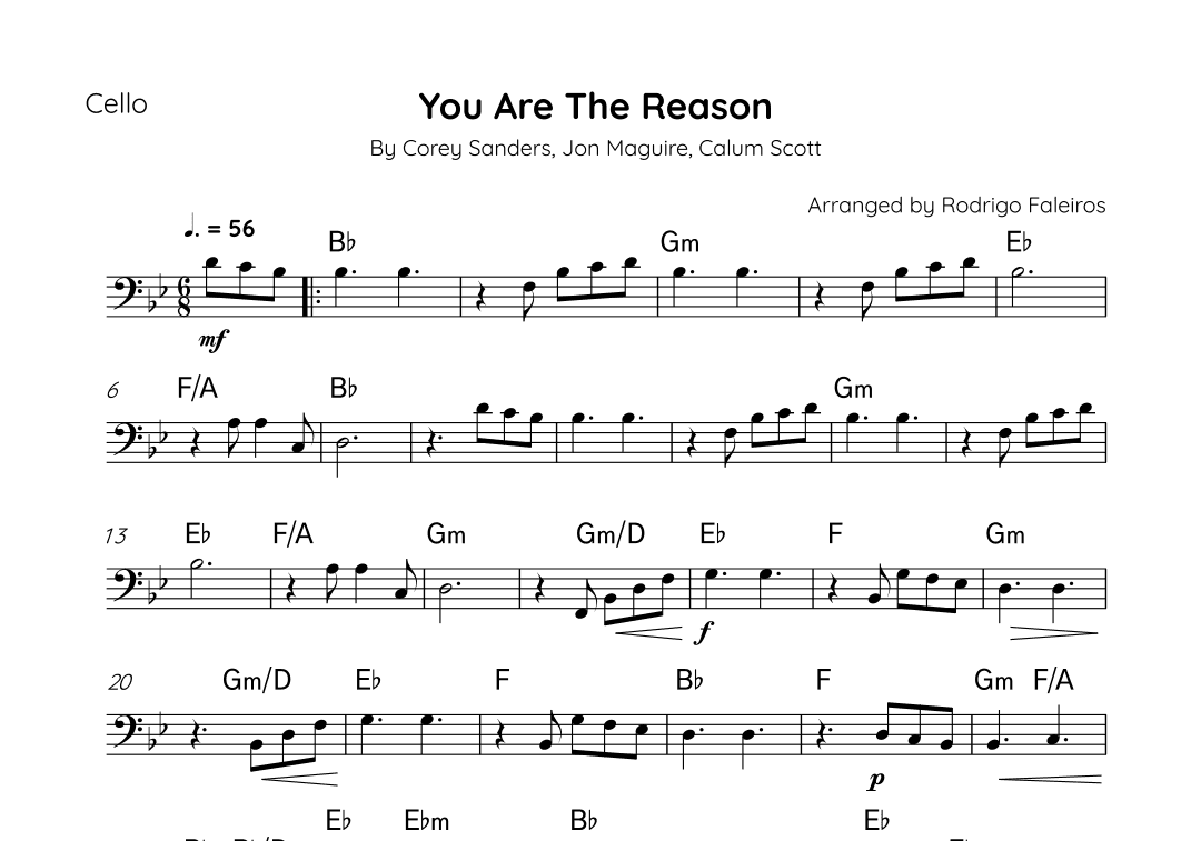 You Are The Reason (arr. Rodrigo Faleiros)