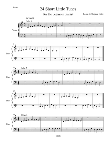 24 Short Little Tunes for the Beginner Pianist