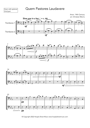 Quem Pastores Laudavere (arr. Christian Morris)