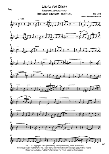 Waltz For Debby (arr. M. Contreras)