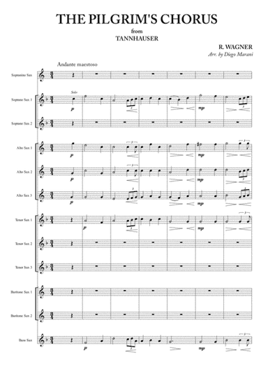 The Pilgrim's Chorus for Saxophone Ensemble (arr. Diego Marani)