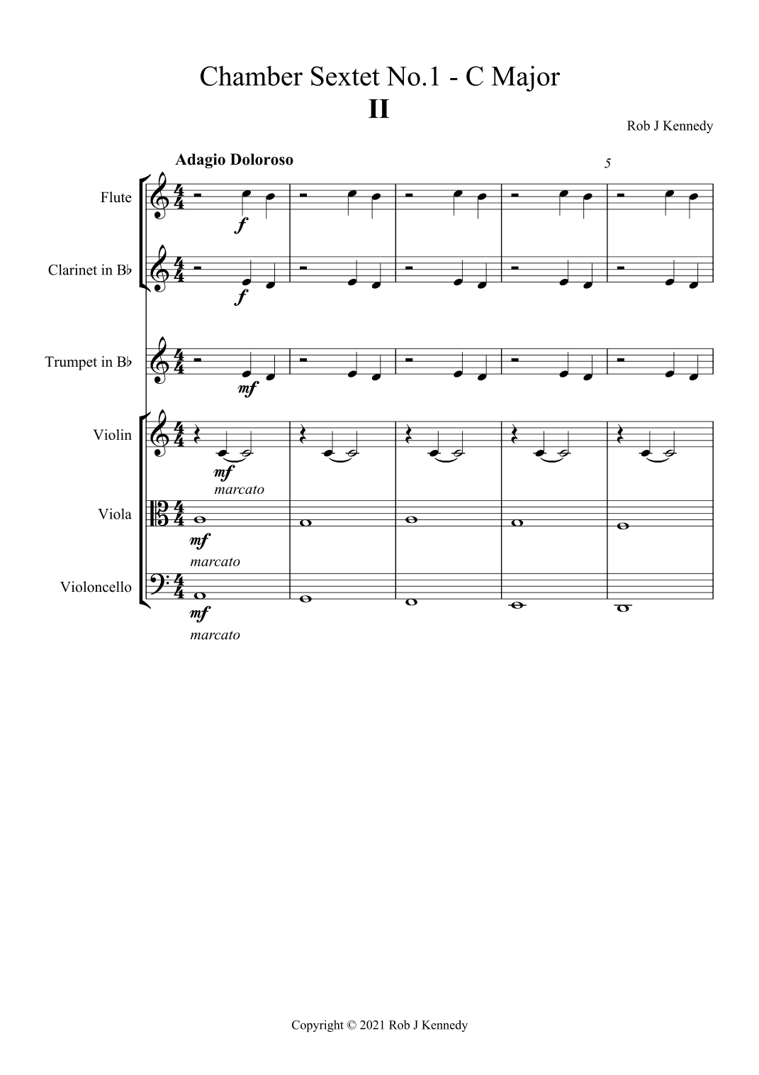 Chamber Sextet No. 1 C Major - America 2nd movement
