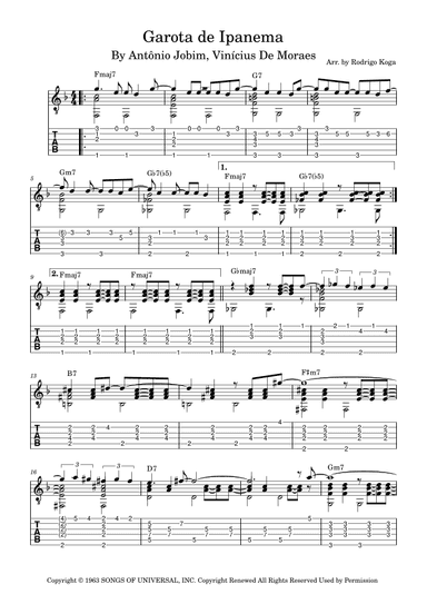 Garôta De Ipanema (arr. Rodrigo Koga)