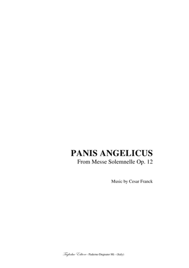 FRANCK - PANIS ANGELICUS - For Soprano/Tenor and organ