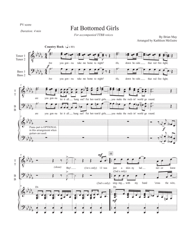 Fat Bottomed Girls (arr. Kathleen McGuire)