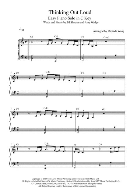 Thinking Out Loud (arr. Miranda Wong)