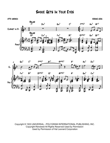Smoke Gets In Your Eyes (arr. Nick Lacanski)