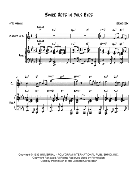 Smoke Gets In Your Eyes (arr. Nick Lacanski)