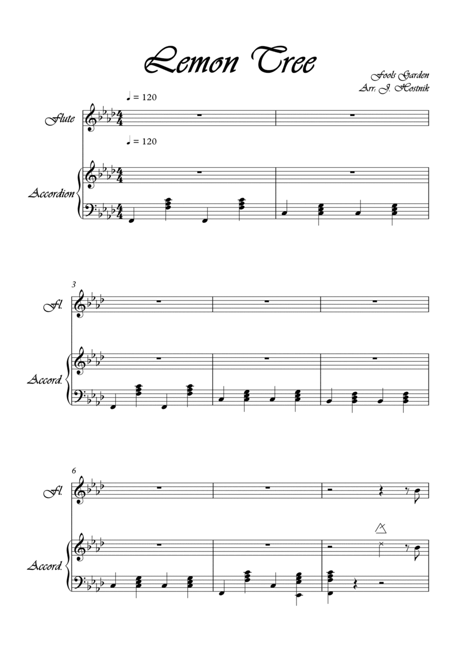 Lemon Tree (arr. Jernej Hostnik)