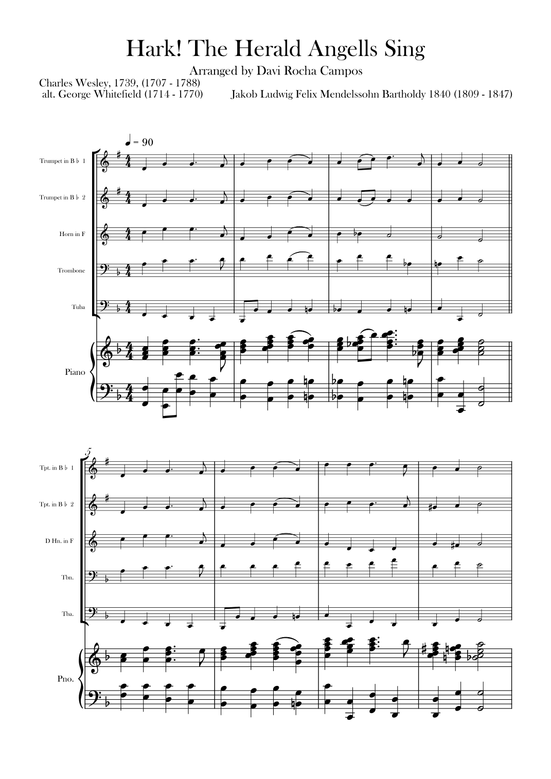 Hark! The Herald Angells Sing (arr. Davi Rocha Campos)